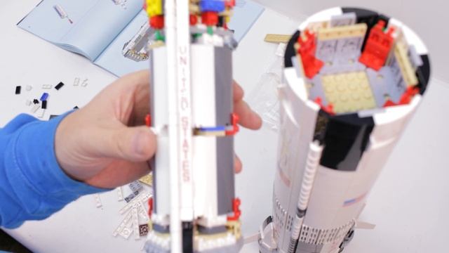 Building Lego Set 21309, NASA Apollo Saturn V, Part 3. ASMR No Talking
