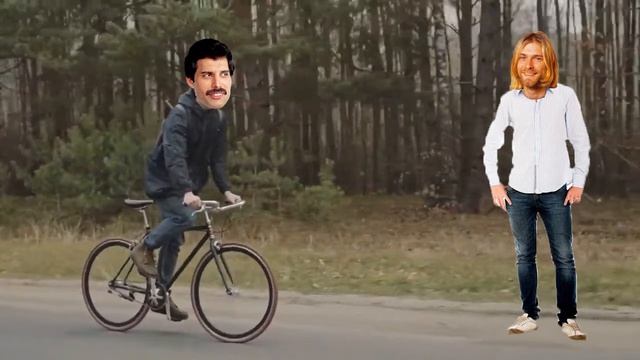 Kurt Cobain Tries To Take Freddie Mercury's Bike