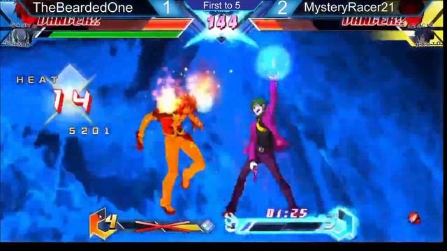 MysteryRacer21 Vs TheBeardedOne Parsec FT 5 Set Blazblue Cross Tag Battle - BBTAG