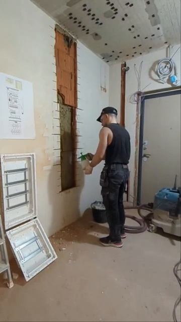 Условия для встраивания электрощита. #электрик #электрощит #встроенныйщит #советпоремонту #electric