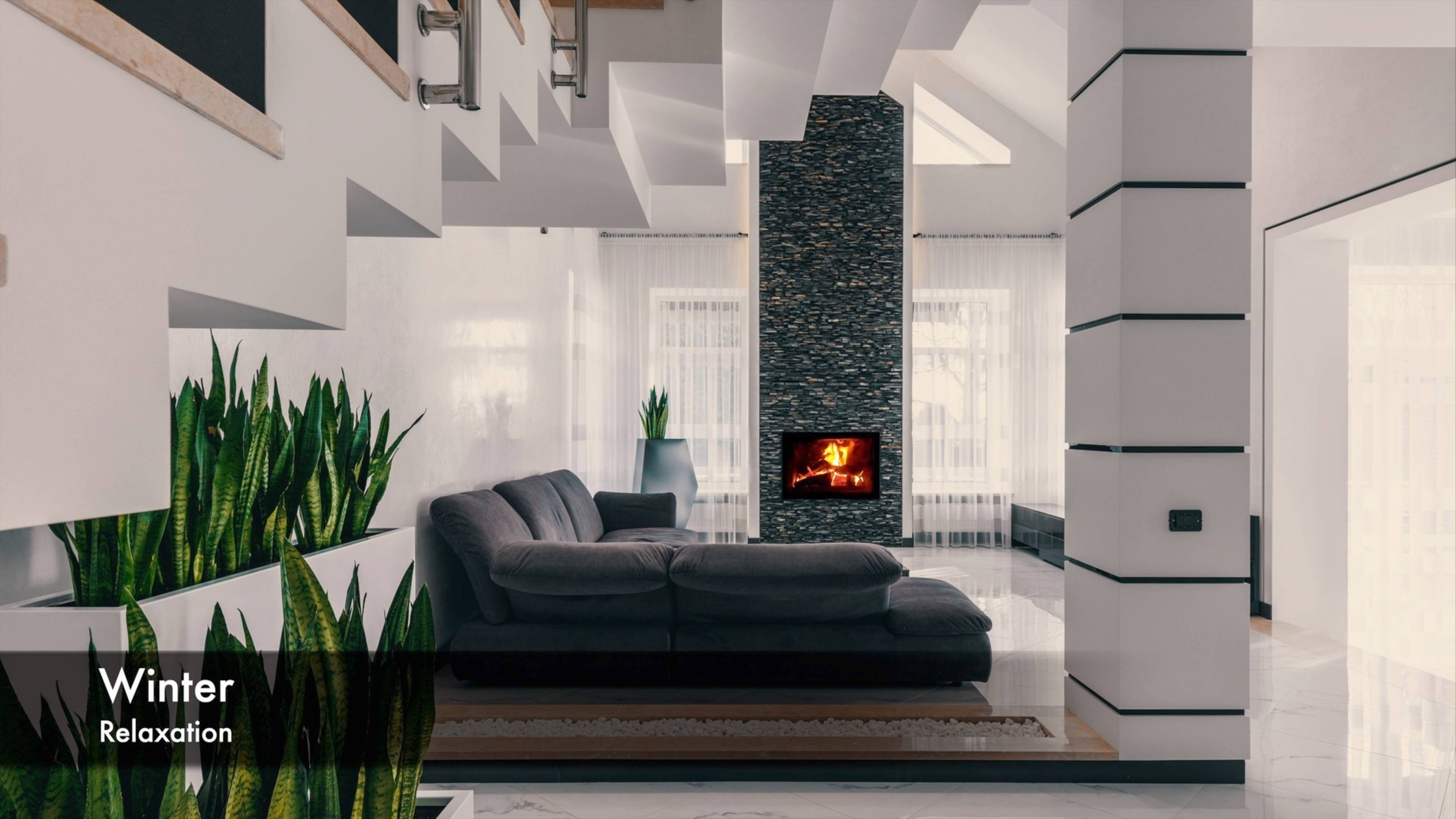 Unforgettable Winter Atmosphere/ The Sound Of Fire And The Cozy Room Atmosphere 🔥🛋️