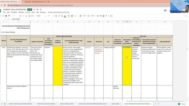 SOSIALISASI PENGISIAN FORM RENSTRA