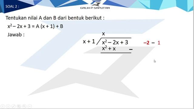 Hasil Bagi Dan Sisa Pembagian , Menyusun Aljabar, Metode Sintetik, Long Division, Pembagian Panjang