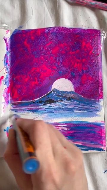 Рисование акрилом. Заполняю скетчбук. #shorts #art #shortspainting #рисование  #acrylicpainting