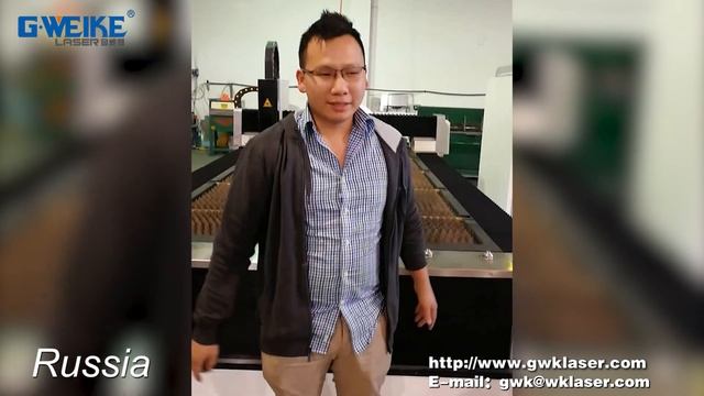 Russian Customer With G WEIKE New Model LF3015CN Fiber Laser Metal Cutter