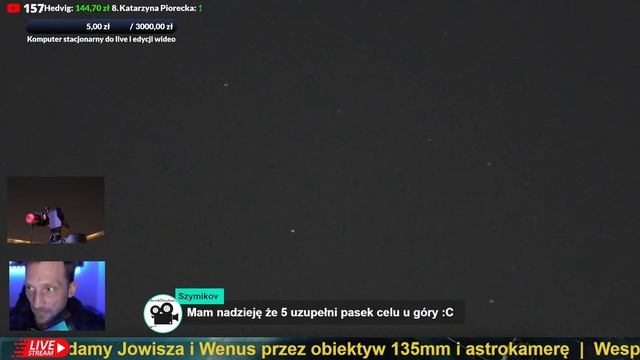 Jowisz I Wenus Dzień Przed Koniunkcją - Oglądamy Nocne Niebo Przez Astro Kamerę