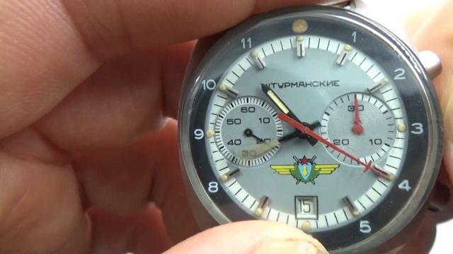 Shturmanskie Vintage USSR Russian Soviet Watch Poljot Chronograph 31659 4698