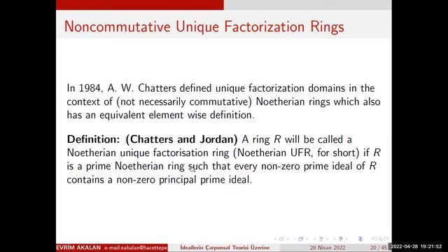 7. Kadın Matematikçiler Derneği Çalıştayı 2. Gün-Evrim Akalan