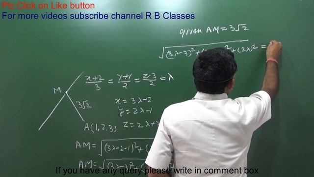 Q84 Class 12 , Point On The Line (x+2)/3= (y+1)/2= (z-3)/2 , 3√2 From The Point ( 1 , 2 , 3 )