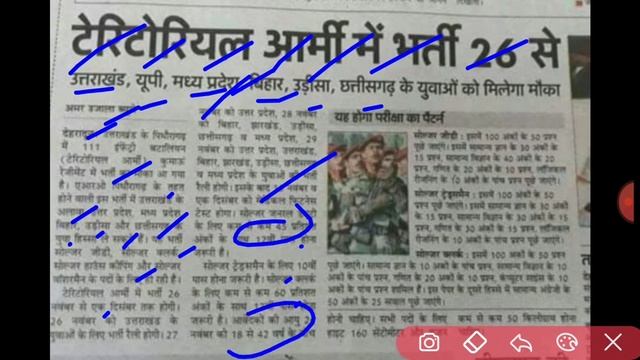 Territorial Army Bharti 2020: Age ( 18-42):Height-160 CM :Syllabus & Online Classes