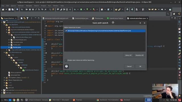 Vídeo 014.22 - Automação De Testes Na Camada De Apresentação Web Com Selenium WebDriver E Cucumber