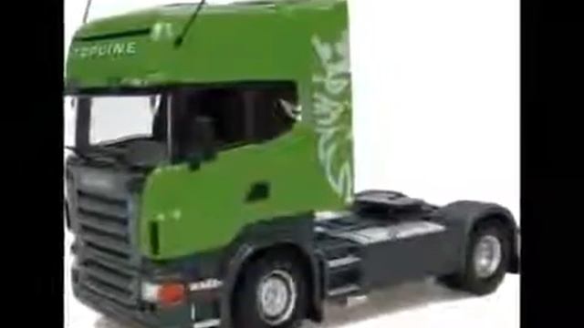 Scania R580 Topline Camion Verde Juguete Escala 1:50 HD