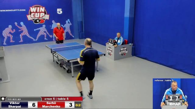 13:30 Шарпай Виктор 3-2 Марченко Сергей  Cтол 5  ЮГ-4  19.05.22