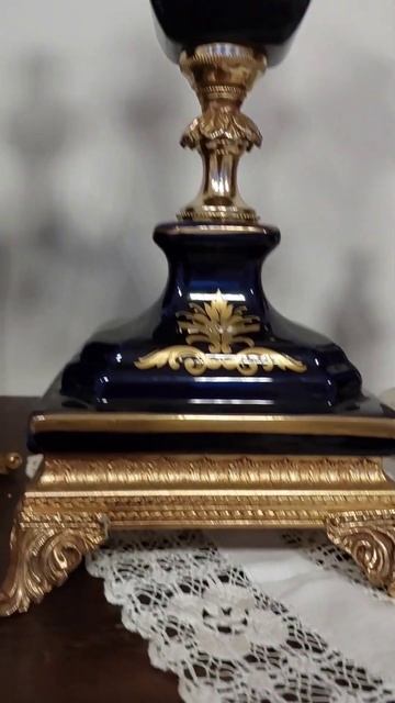 Каминный набор Лимож: часы и 2 канделябра#vintage #винтаж #antique #антиквариат #20vekantik #limoge