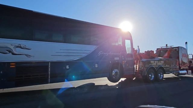 Greyhound 2009 Prevost 3X-45 Bus#86046 Being Towed In El Paso TX 05/07/23
