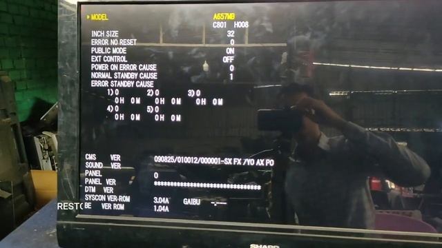 Sharp Tv Model LC 32A37M Unsopport Memu,service Mode Sharp Tv|repair Tv
