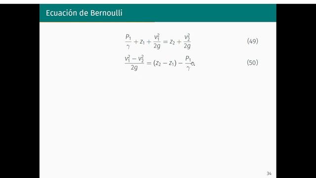 Ecuación De Bernoulli