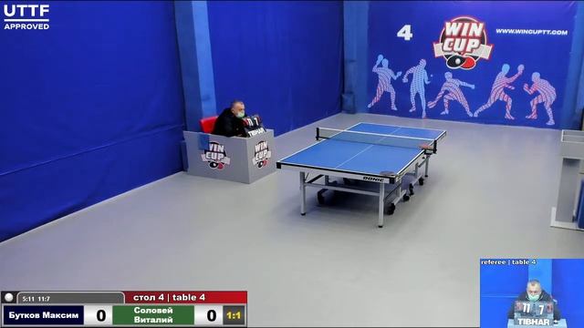 18:30 Бутков Максим 1-3 Соловей Виталий стол 4  ЮГ-3 21.10.21