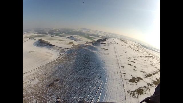 Learning To Paraglide  Tandem Instruction At Bo Peep In Sussex.