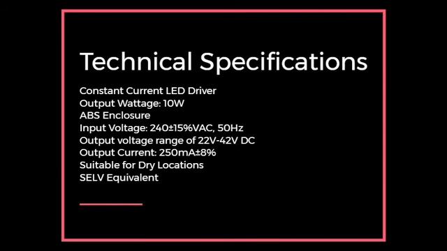 Buy 10W 250mA Fulham LED Driver, T12400250 10F - Fulham LED Driver Price