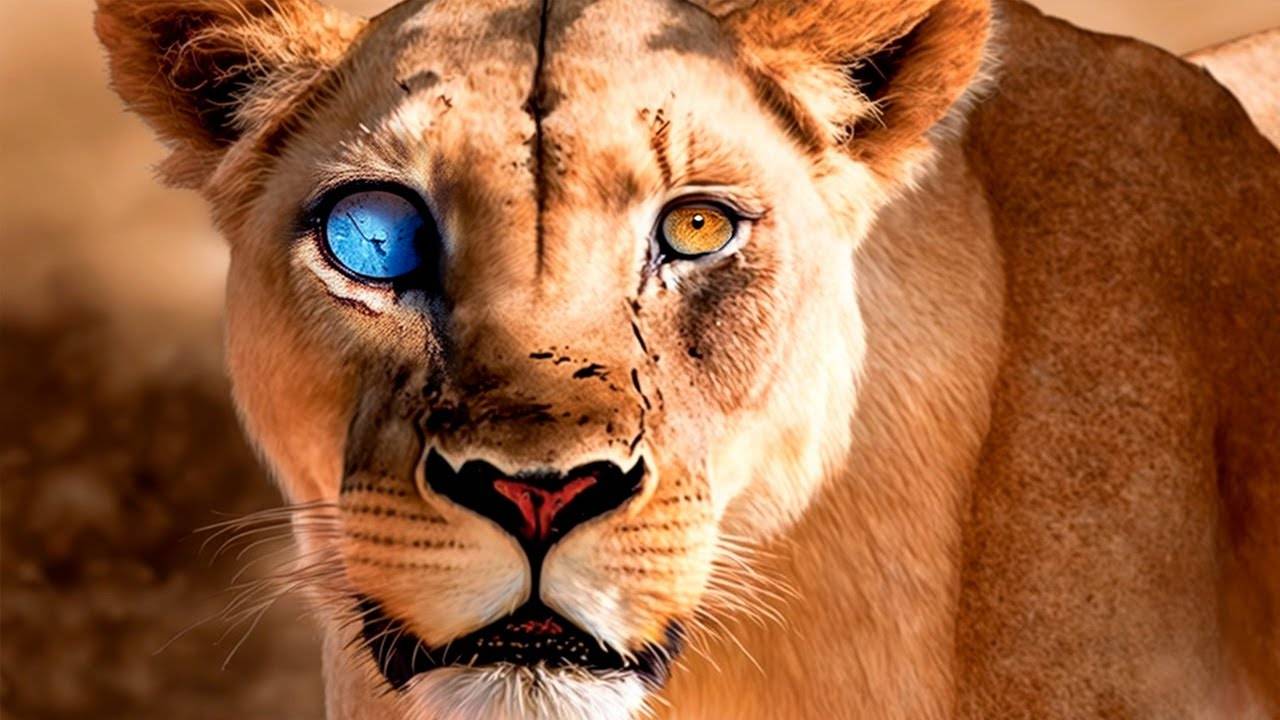 Жизнь без ГЛАЗА как львица приспособилась к потере важного органа и стала лидером стаи!