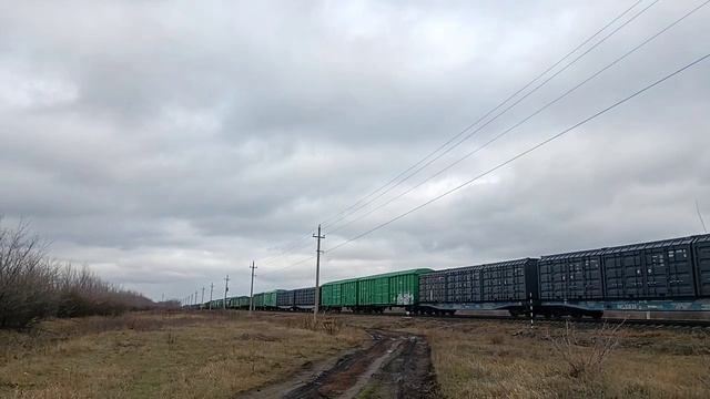 Жд переезд грузовые поезда 2тэ25км 025 2тэ25км 413 2тэ116у