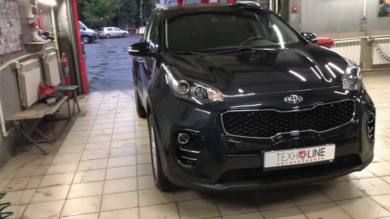 Восстановление Kia Sportage после сильного лобового удара
