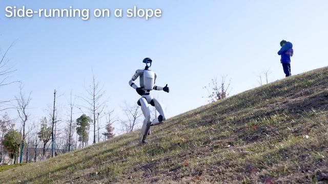 Двуногий робот Unitree-G1 ходит как человек