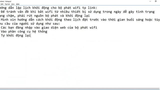 Hướng Dẫn Lập Lịch Khởi động Lại Cho Bộ Phát Wifi TP Link