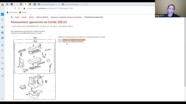08.1 Подбор комплектующих для ремонта ДВС