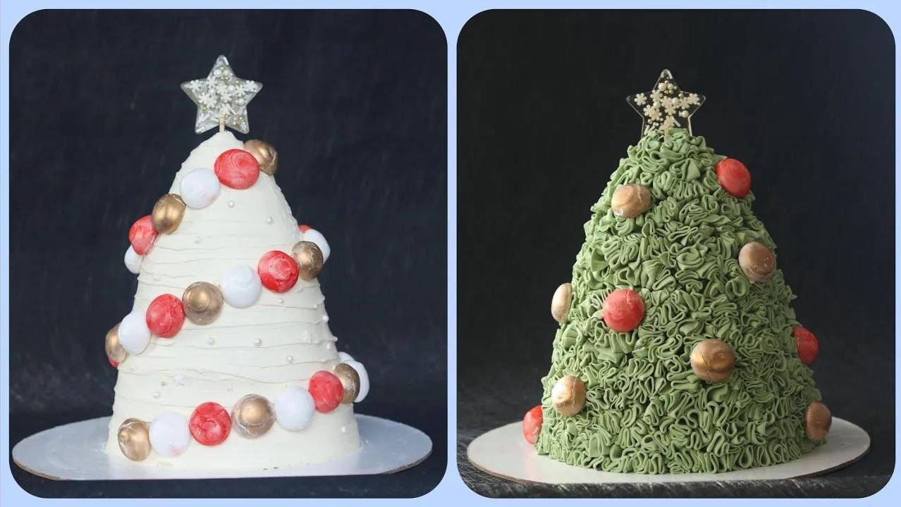 ПРОСТОЙ и КРАСИВЫЙ🎄 НОВОГОДНИЙ ДЕКОР ТОРТА