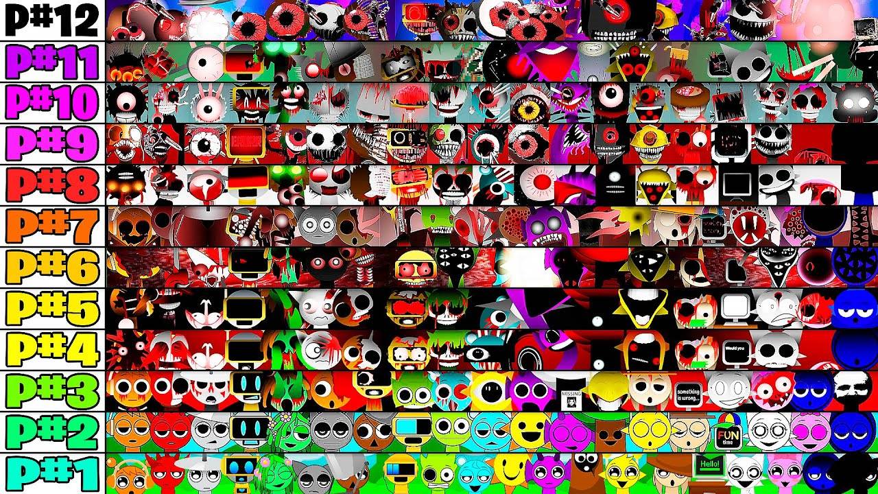 Все новые настоящие фазы 1–12 в Incredibox Sprunki — мод «все в одном»