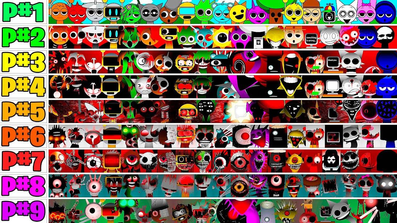 Все фазы вместе 1-9 - Incredibox Sprunki все в одном