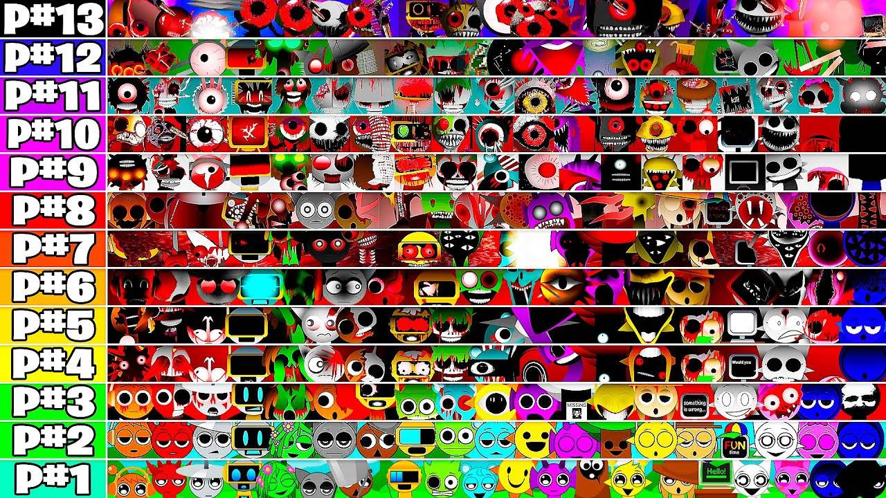 Истинные новые фазы 1-13 в Incredibox Sprunki - вместе все персонажи