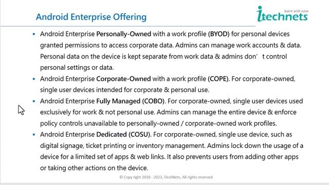 Microsoft Intune| Android Enterprise Offering | Lecture 60 URDU/HINDI #itechnets #raheeltariq