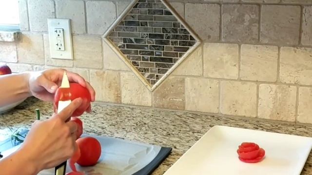 How To Make Tomato Rose |#DIY #HOWTO #Carvings