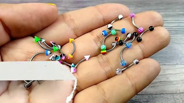 BodyJ4You Body Piercing Jewelry Set 14G 16G Belly Ring Tongue Nose Tragus Lip Eyebrow Steel