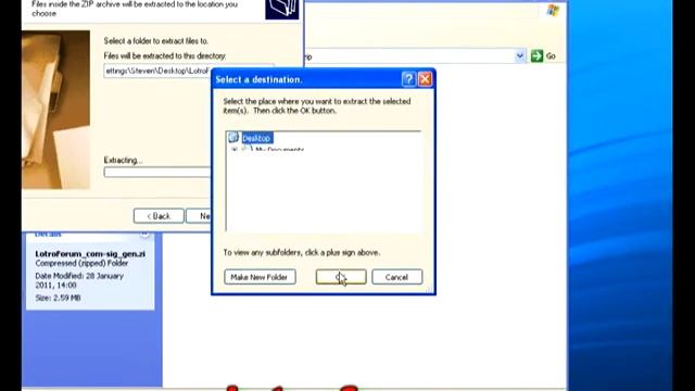 How To Unzip The Lotro Sig Creator