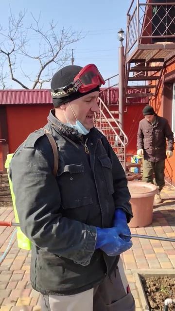 Опрыскивание сада 🐞 обработки #ландшафт, #садсвоимируками