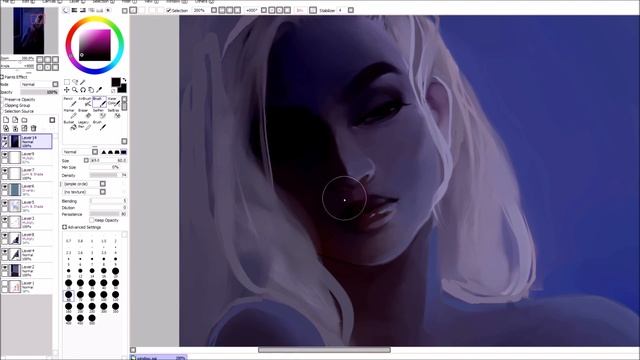 SAI Speedpaint | Character Design | Rainy Night