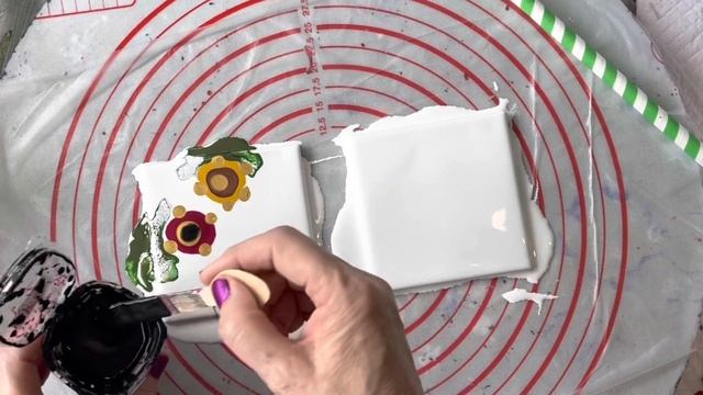 #102 BEAUTIFUL BLOOMS MADE WITH CUSTOM COLOURS TO MATCH A QUILT. ACRYLIC PAINT POURING TUTORIAL