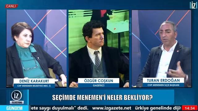 Politik'İz'in  Konuğu CHP Menemen Bel. M.Ü. Deniz Karakurt Ve CHP Menemen İlçe Bşk. Turan Erdoğan