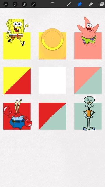 Mixing Colors Of SpongeBob Characters In Procreate! #colormixing #procreate #spongebob