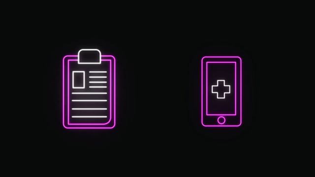 Medicine Neon Icons | After Effects Template