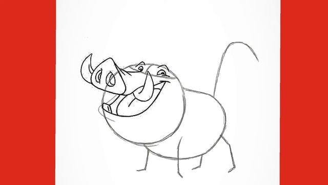 How To Draw Pumbaa-how To Draw Pumbaa From The Lion King-how To Draw Lion King