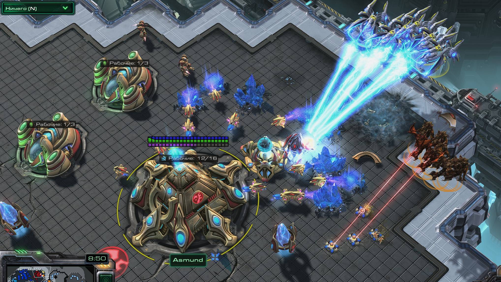 Попытка играть 3х3 в Starcraft2