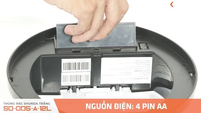 THÙNG RÁC THÔNG MINH SHUNDA12L TRẮNG SD-005-A-12L