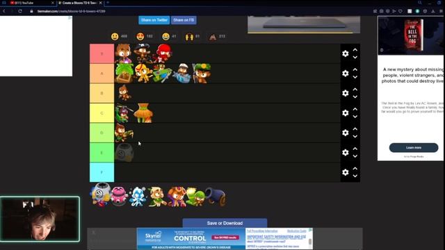 BLOONS TOWER DEFENSE 6 MONKEY TIER LIST