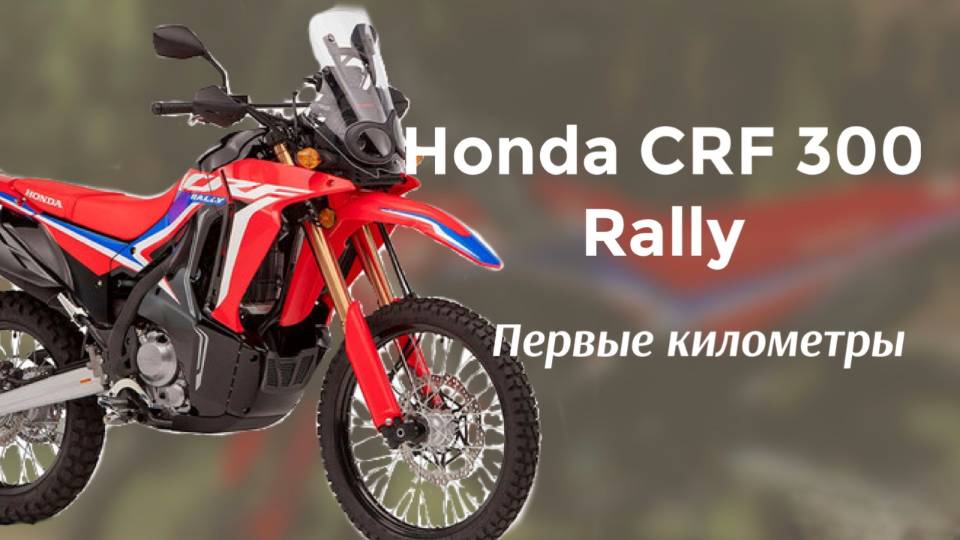 HONDA CRF 300 L RALLY 2021 Первые километры