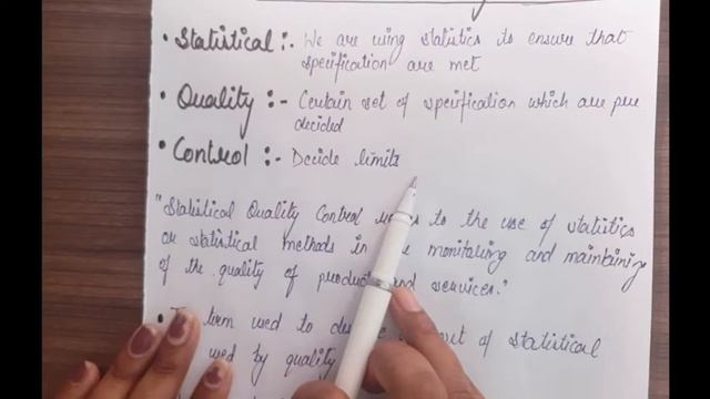 Statistical Quality Control | Quality Related Approach | BBA And MBA|